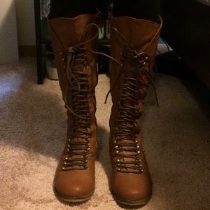 Brown Lace Up Boots